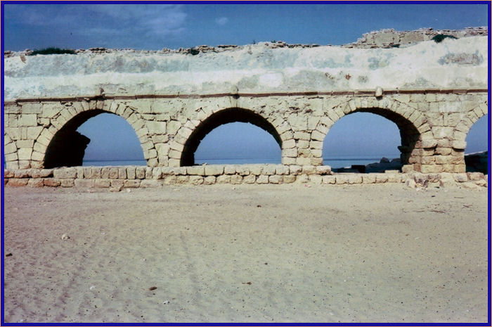 Aqueduct at Caesarea on the Mediterranean